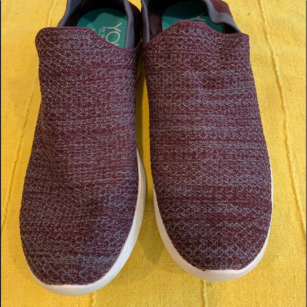 Women Skechers Burgundy You Walk Sneakers, Size 11